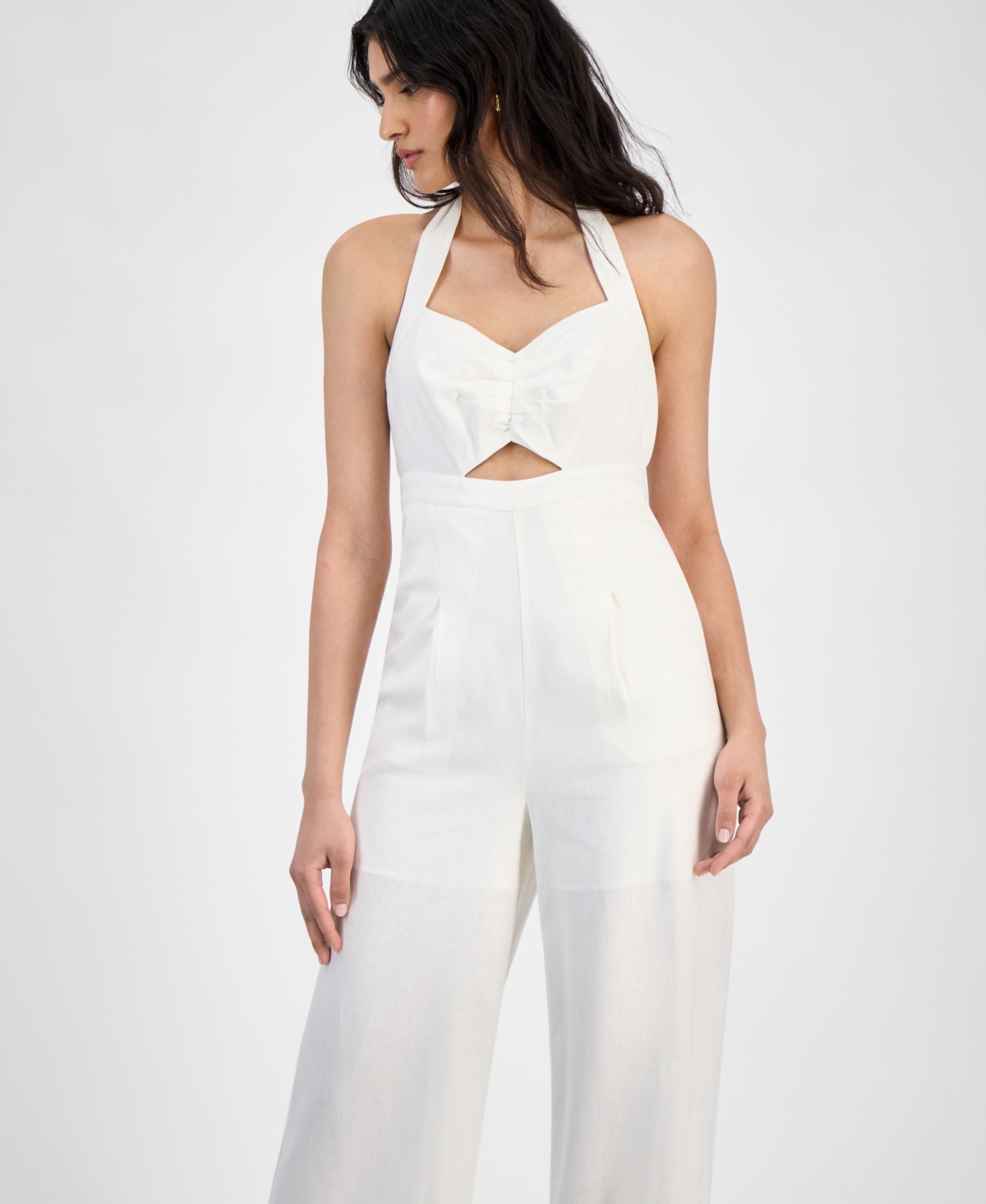 Bar Iii Women's Halter-neck Sleeveless Jumpsuit, Exclusively At Macy's