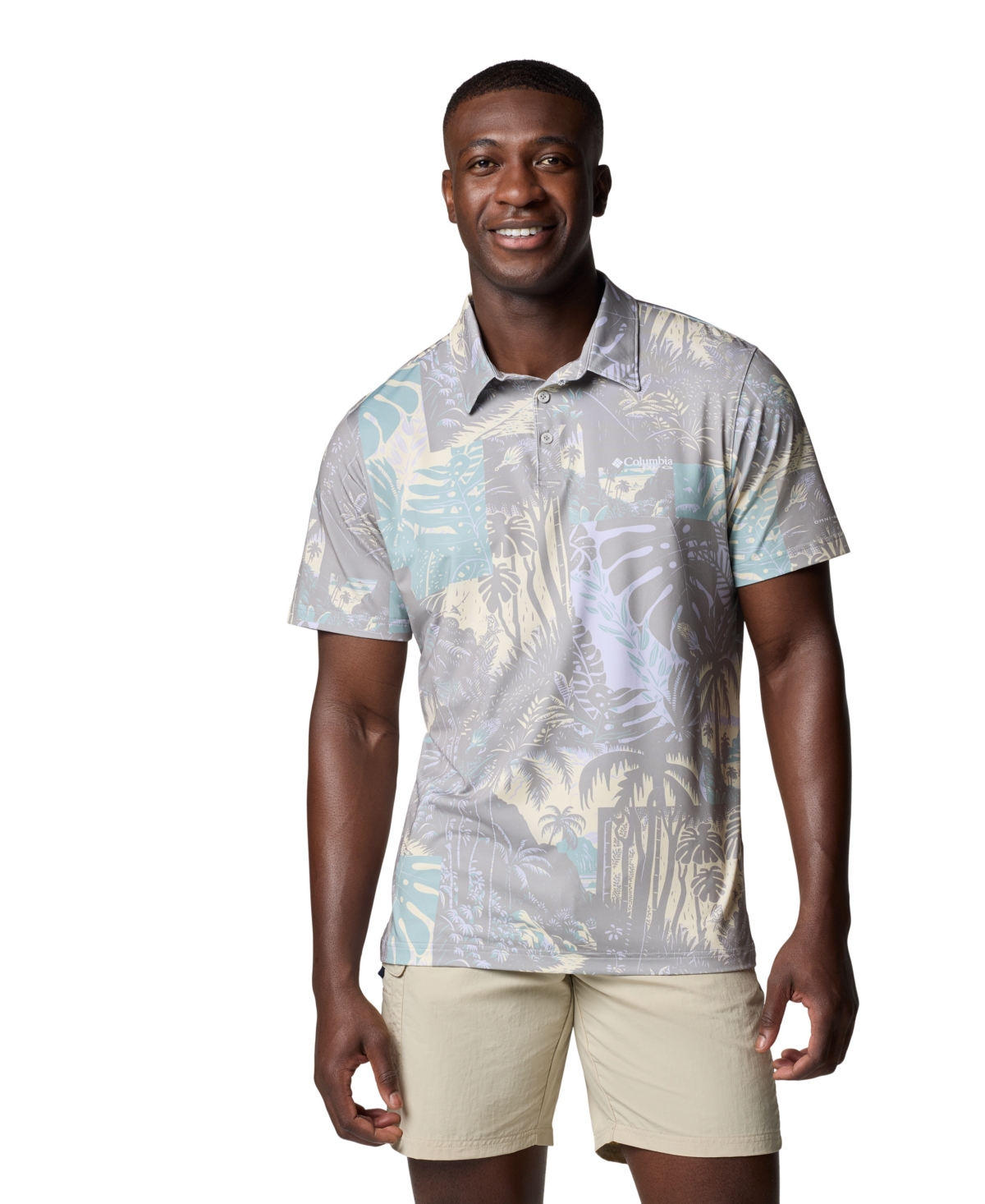 Shop Columbia Men's Super Slack Tide Ii Stretch Polo In Lemon Wash