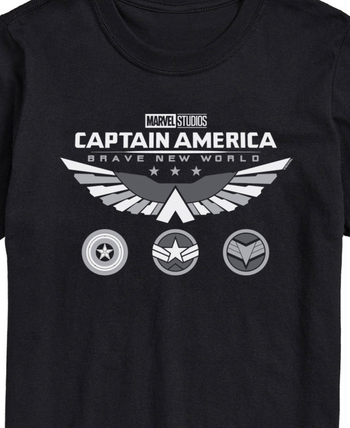 Airwaves Men's Captain America Brave New World Short Sleeve T-Shirt