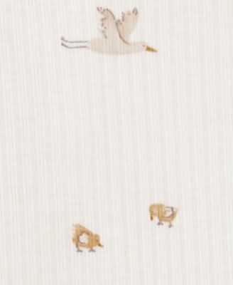 Baby Bird-Print Long-Sleeve T-Shirt & Pants, 2 Piece Set