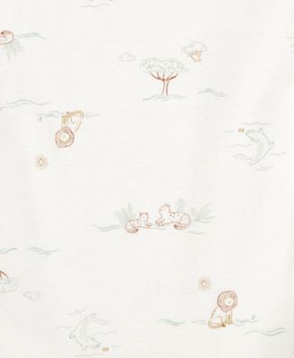 Baby Boy or Baby Girl Safari Short-Sleeve Bodysuits, 5 Pack