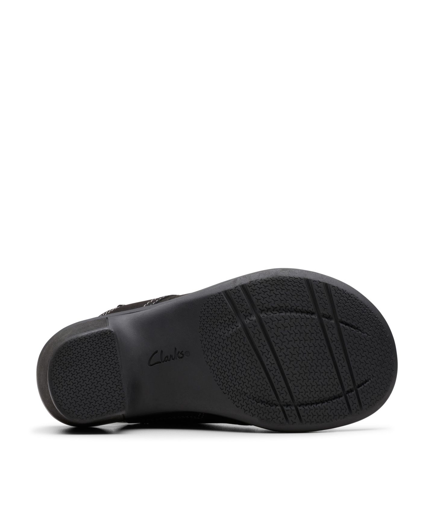 Женские сандалии Clarks Collection Emily2 Mist Block Heel, цвет: Чёрный нубуковый — фото 5
