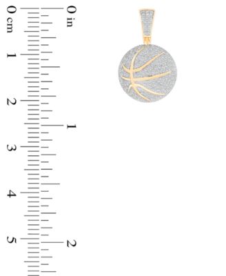 Men's Diamond Pav&eacute; Basketball Pendant (1/4 ct. t.w.) in 10k Gold