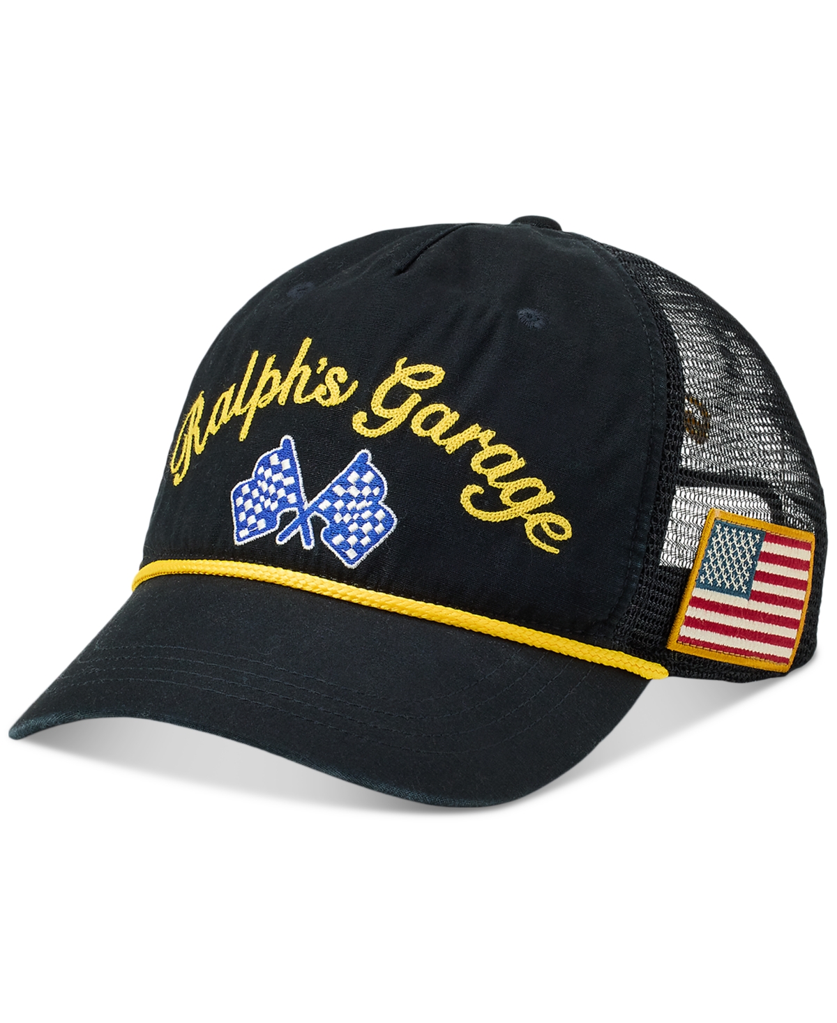Polo Ralph Lauren Men's Ralph's Garage Canvas Trucker Cap In Black
