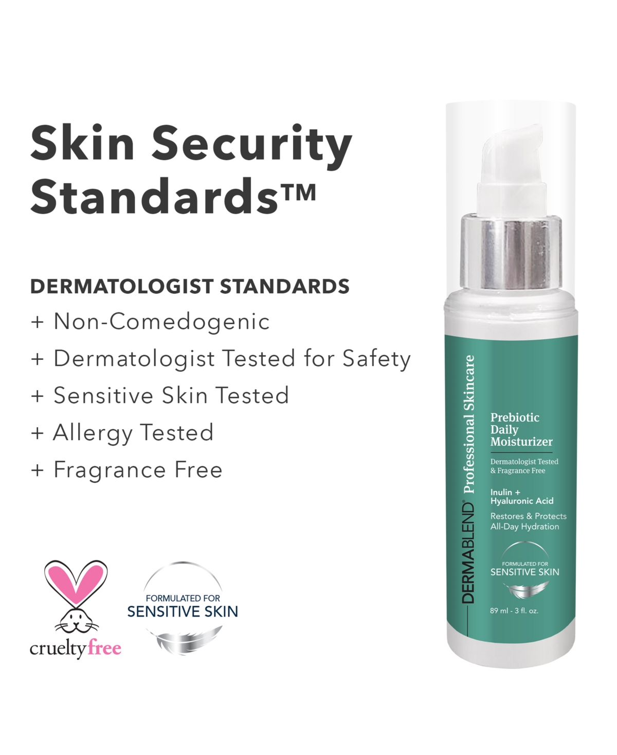 Dermablend Professional Prebiotic Daily Moisturizer, 3 Oz. In White