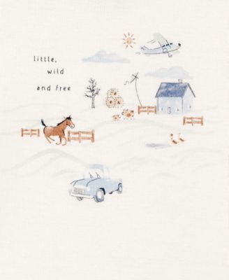 Baby Boys Dog Little Character Set&reg; Cotton Hooded Cardigan, Bodysuit & Pants, 3 Piece Set	 