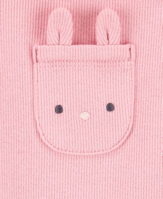 Baby Girls 2-Pc. Floral-Print Long-Sleeve T-Shirt & Overalls Set