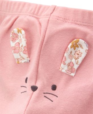 Baby Girls 3-Pc. Cotton Floral Mouse Little Character Set