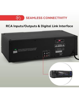 Dual Cassette Deck - High-Speed Dubbing & Mixtape Recorder - PT649D