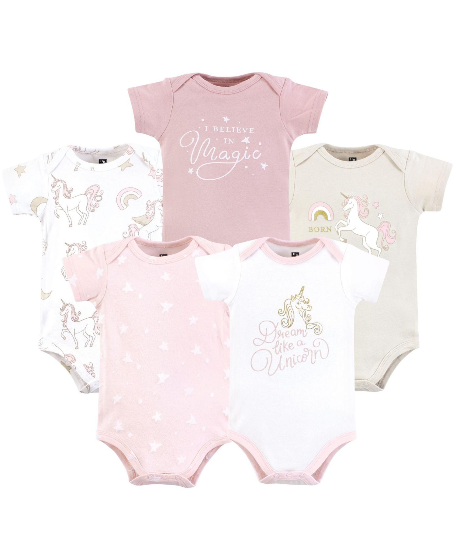 Baby Girls Hudson Cotton Bodysuits 5-Pack
