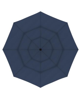 11 ft. Outdoor Patio Market Beach Umbrella with 3-Tier Vented Canopy, With 8 Heavy-Duty Ribs & Crank Tilt in Blue