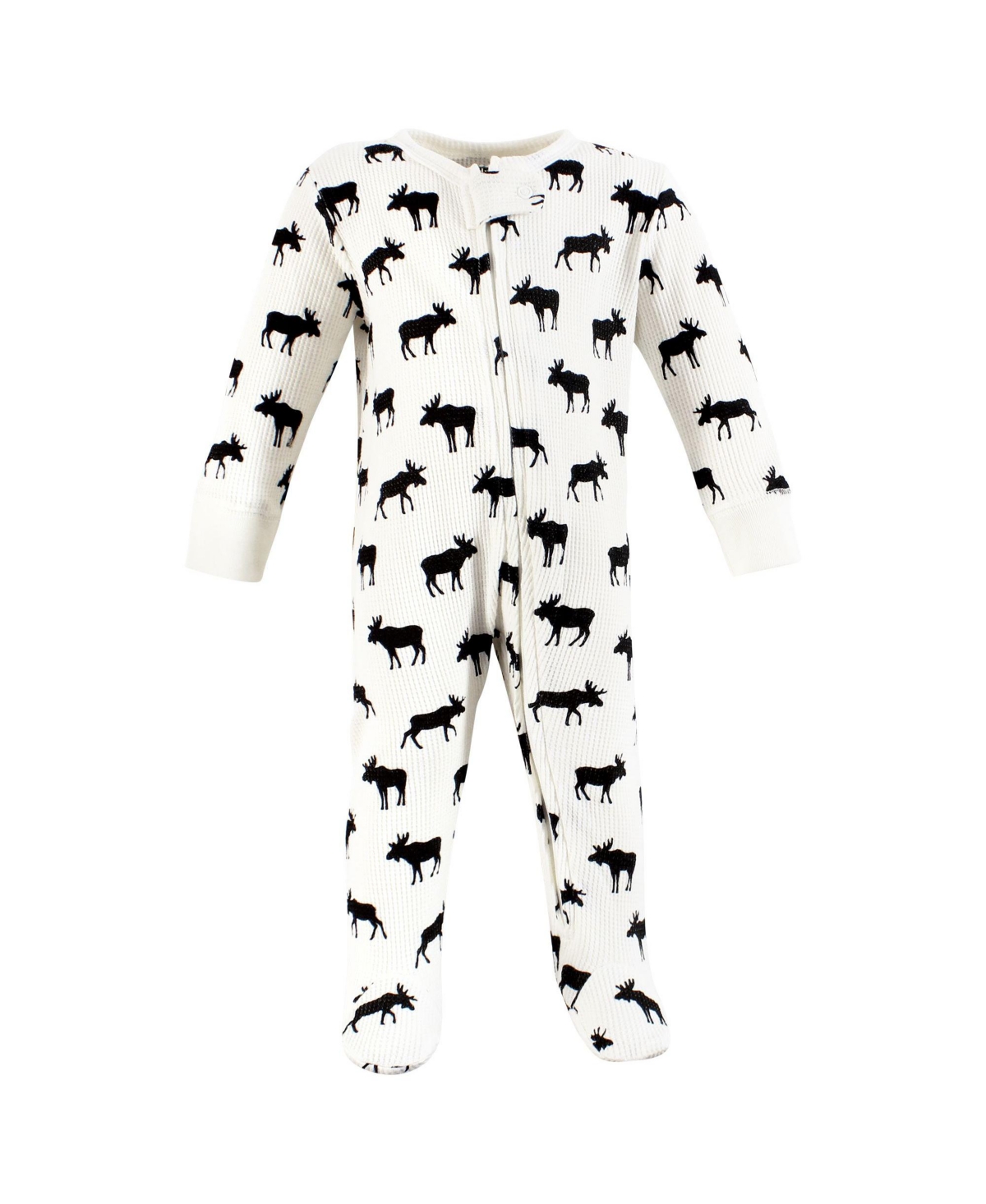 Hudson Baby Baby Boys Hudson Cozy Thermal Zippered One-Piece Outfits 2-Pack