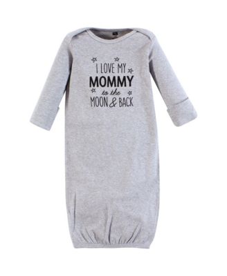 Baby Boys Hudson Unisex Complete Unisex Newborn Layette Set Gown, Swaddle Blanket, and Headwear Option