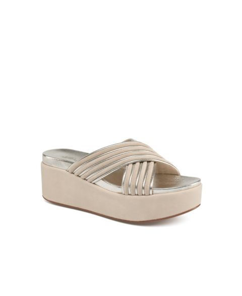 Женские сандалии JSlides Quiana Sandal, цвет: Песочный золотой кожаный