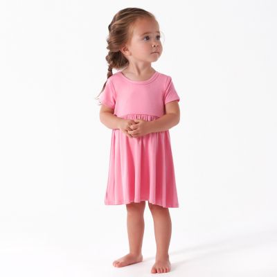 Toddler Girls Pink Lemonade Short Sleeve Twirl Dress