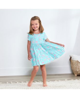 Baby Girls Spotted Leopard Short Sleeve Twirl Dress