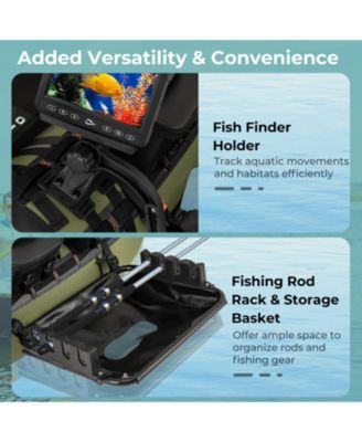 Portable Fishing Boat with 3 Detachable Storage Boxes
