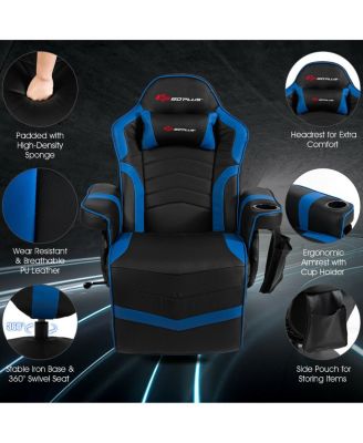 Ergonomic High Back Massage Gaming Chair with Pillow