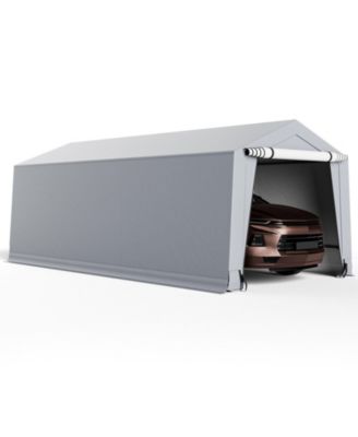 10 x 20 Feet Outdoor Heavy-Duty Carport with 2 Doors-10 x 20 ft