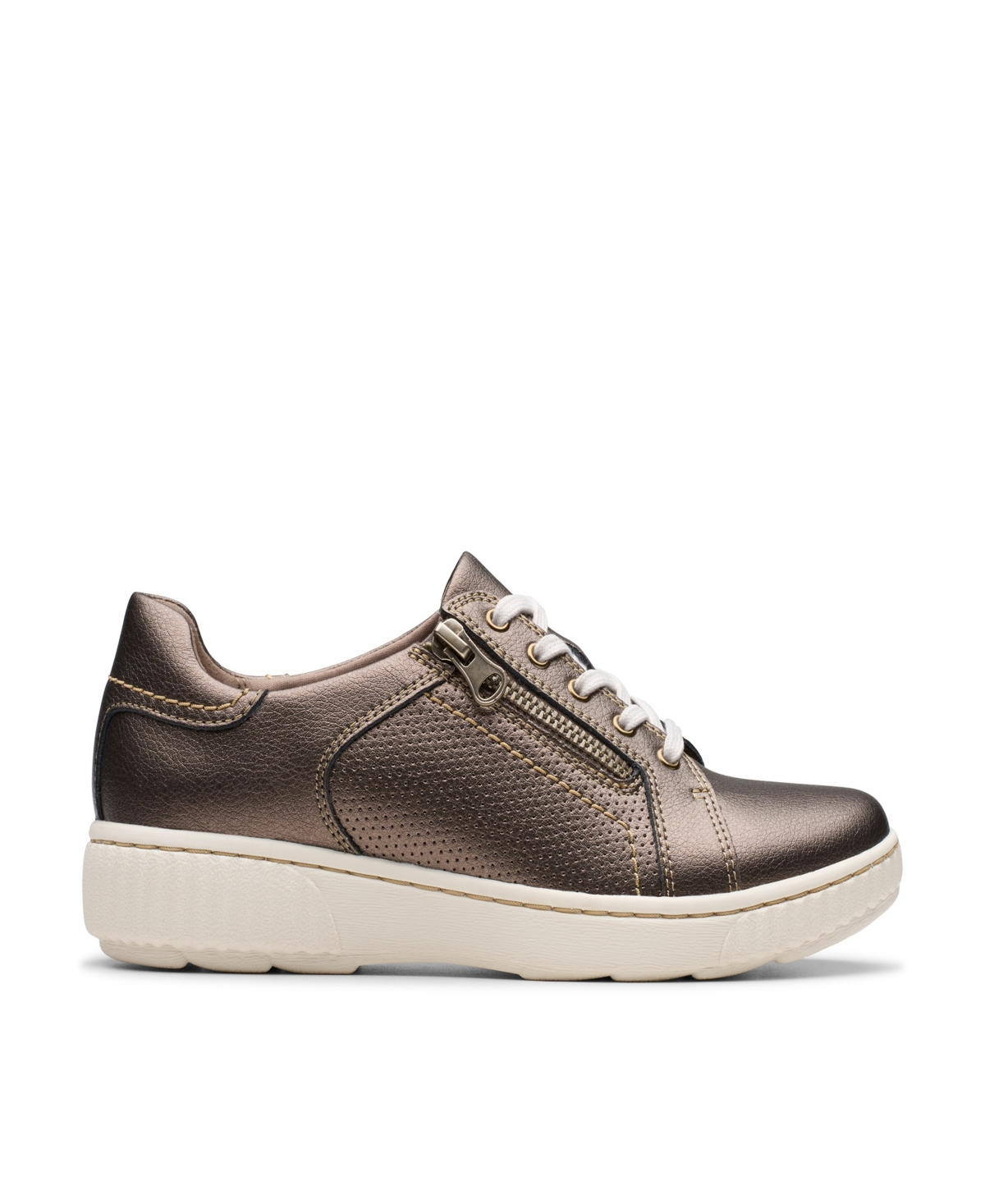 Clarks Women's Collection Caroline Janna Shoes In Bronze Leather