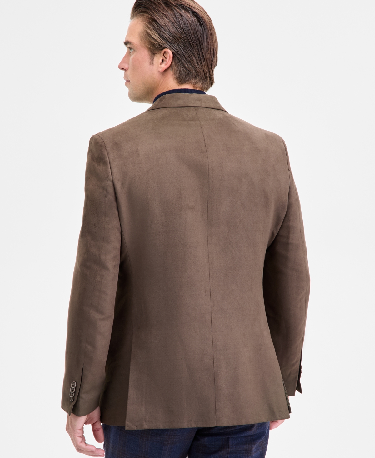 Nautica Men's Modern-fit Faux-suede Sport Coat In Brown