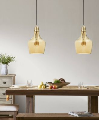 9" Auburn Bell Shaped Hanging Glass Pendant Light