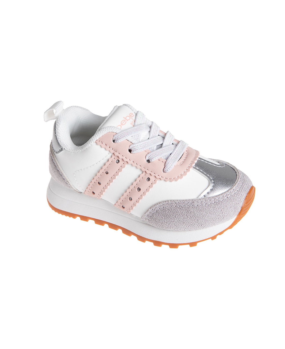 Bebe Toddler Girls Jogger With Rhinestones Shoe In Gray