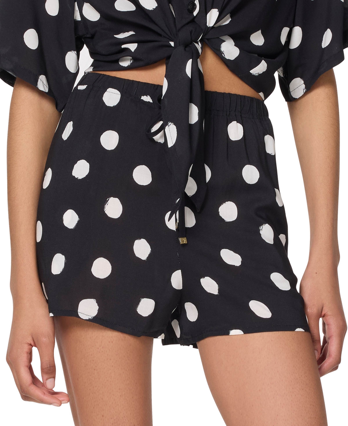 Women's Cotton Pull-On Cover-Up Shorts - Black