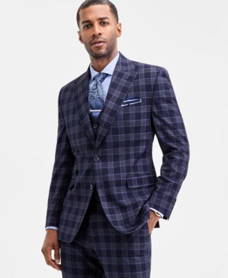 Tayion Collection - Men's Classic-Fit Plaid Suit Separate Jacket