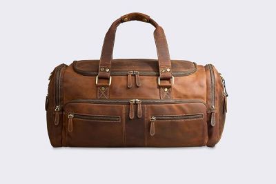 100% Full Grain Leather Duffel Bag - Only Duffel You will Need