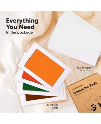 4pk Inkless Ink Pad for Baby Hand and Footprint Kit, Clean Touch Dog Paw, Dog Nose Print Kit, Baby & Pet Safe