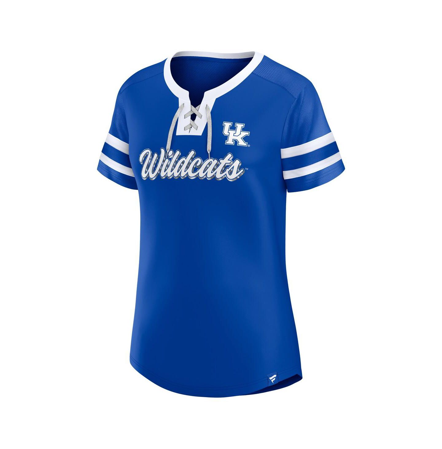 Женская футболка Fanatics Royal Kentucky Wildcats Iconic Athena Lace-Up — фото 3