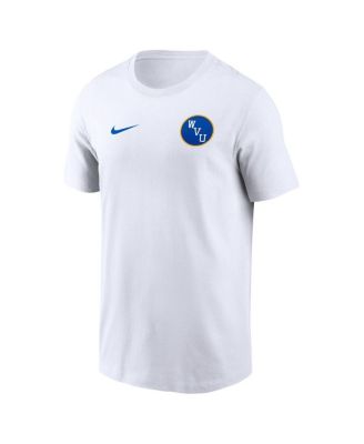 Men's Jerry West White West Virginia Mountaineers Warm Up T-Shirt