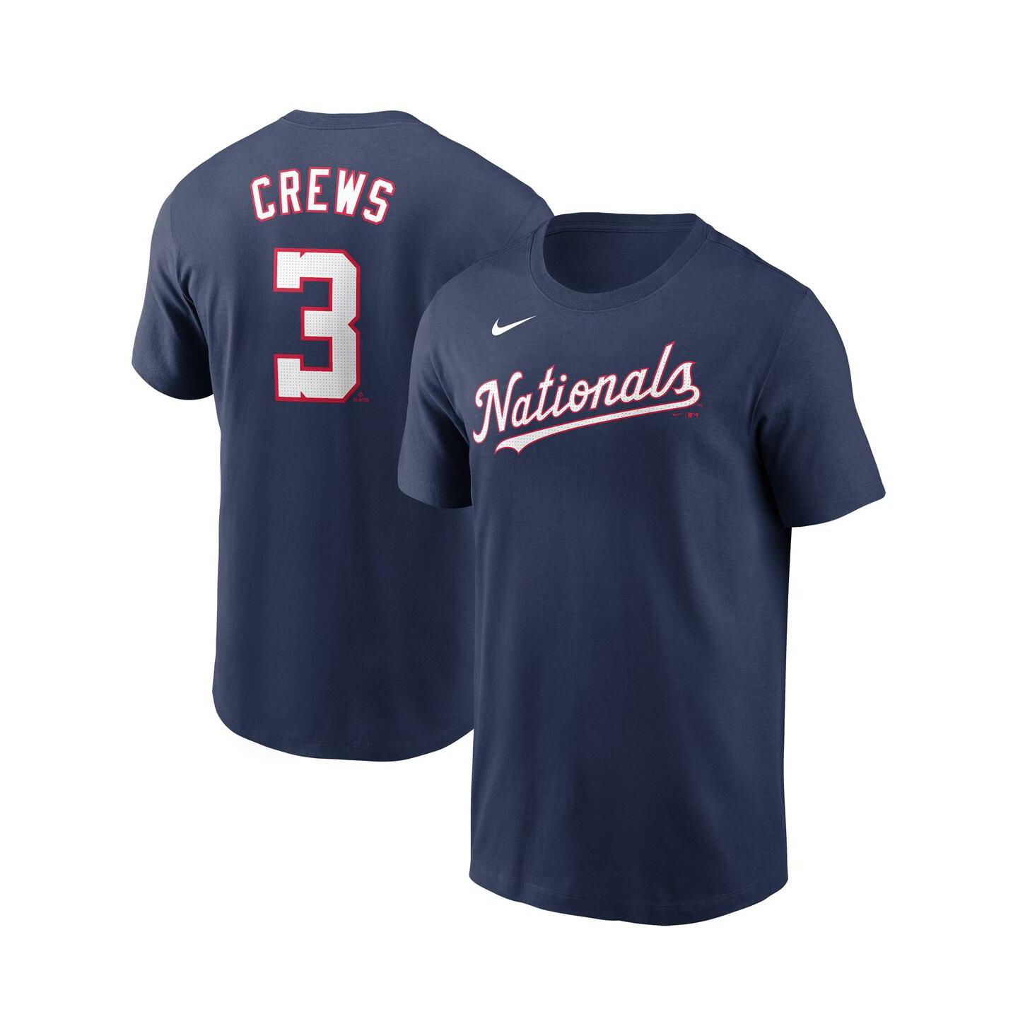 Мужская футболка Nike Dylan Crews Navy Washington Nationals Fuse Name & Number — фото 1