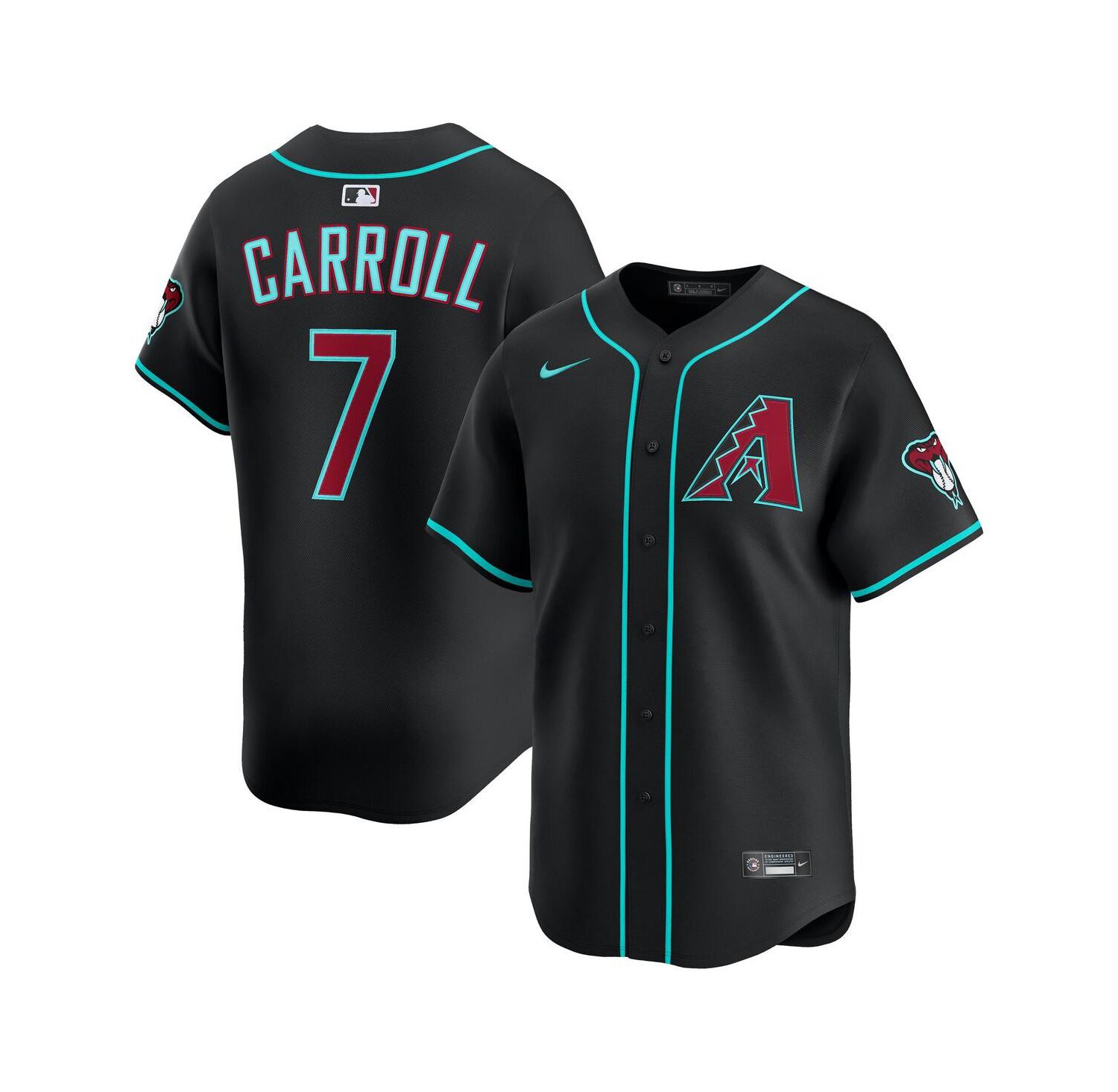 Men's Corbin Carroll Black Arizona Diamondbacks Alternate Limited Player Jersey