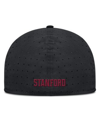 Men's Black Stanford Cardinal On-Field Dugout True Performance Fitted Hat