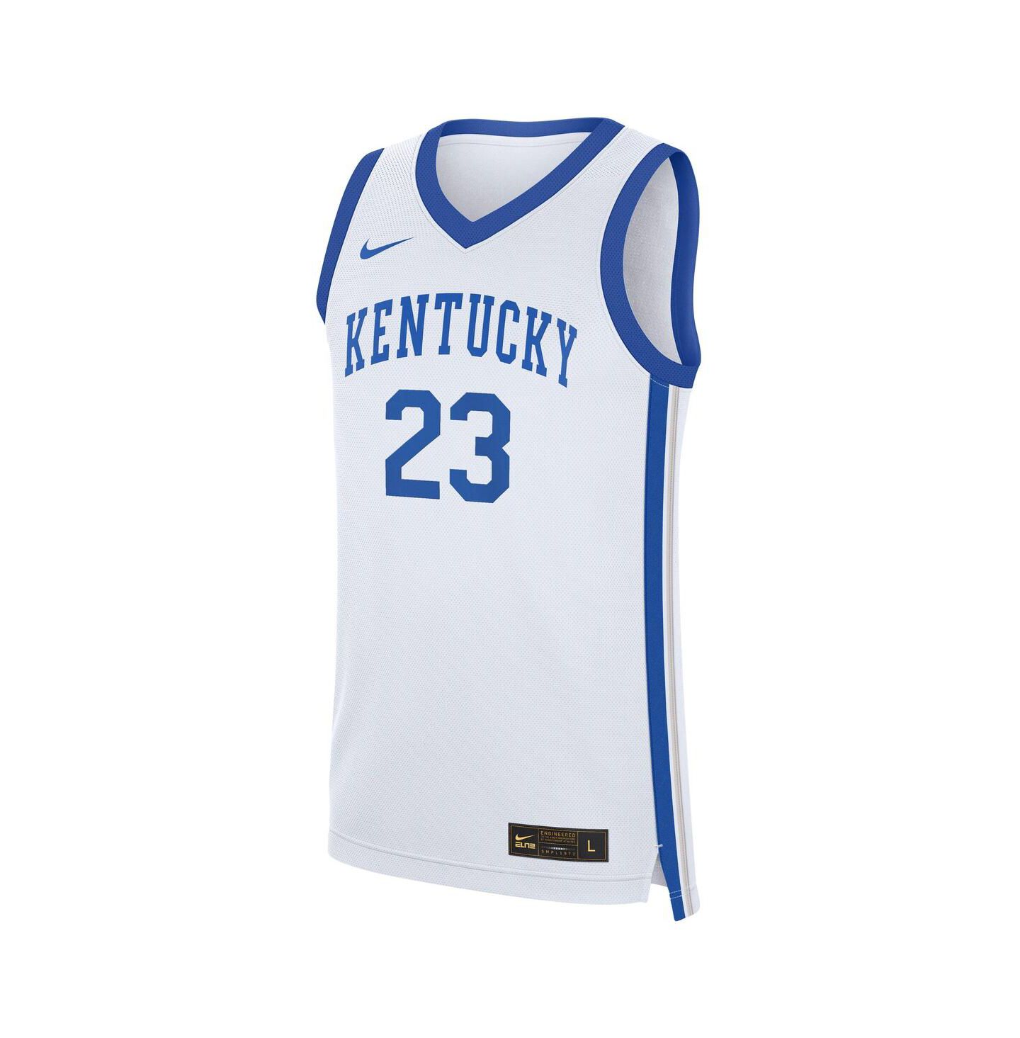 Мужской топ Nike Anthony Davis White Kentucky Wildcats Performance Replica Basketball Jersey — фото 3