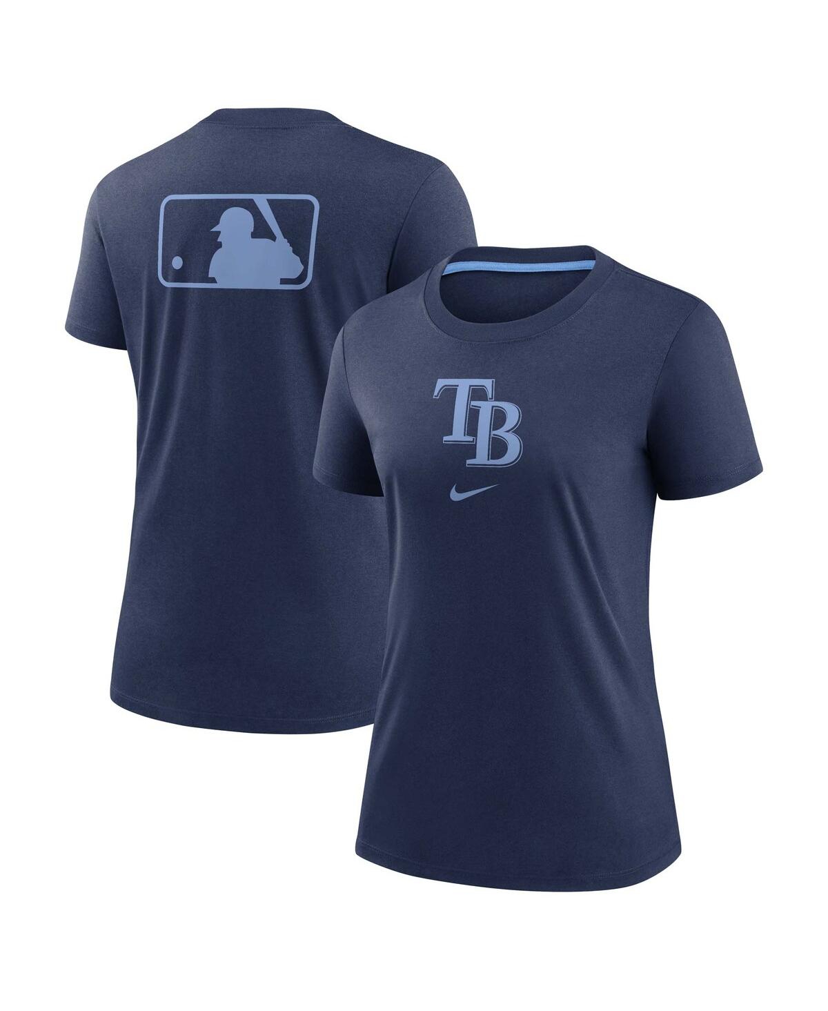 Nike Women's Navy Tampa Bay Rays Authentic Collection Early Work Tri-blend T-shirt In Navy,blue