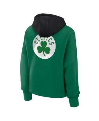Women's&nbsp;Kelly Green Boston Celtics Post Up Boxy Pullover Hoodie