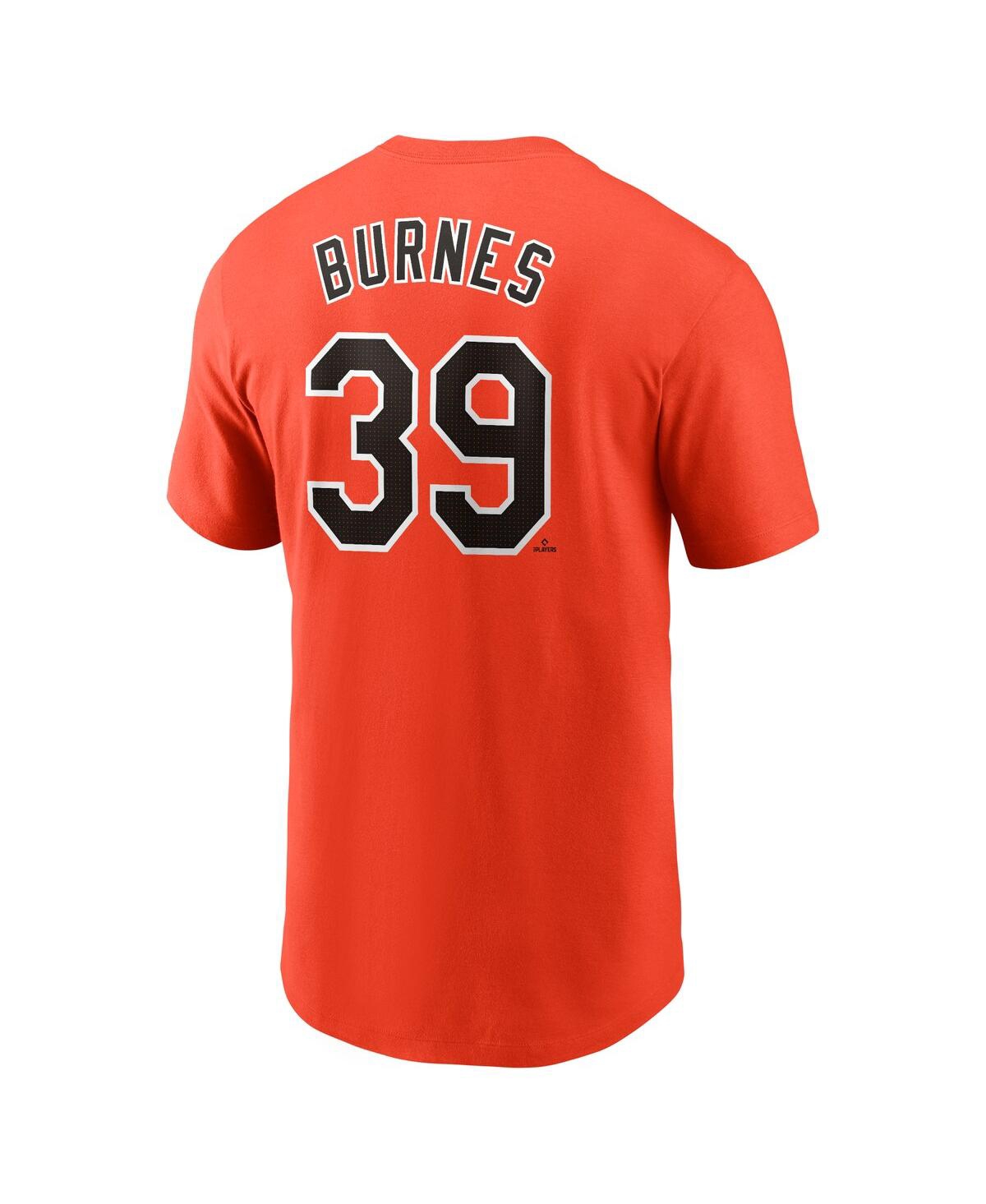 Nike Men's Corbin Burnes Orange Baltimore Orioles Fuse Name Number T-shirt In Orange