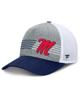 Fanatics - Men's Heather Gray/Navy Ole Miss Rebels Profile Trucker Adjustable Hat