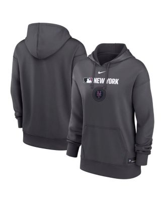 Nike - Women's Anthracite New York Mets Authentic Collection City Connect Performance Pullover Hoodie