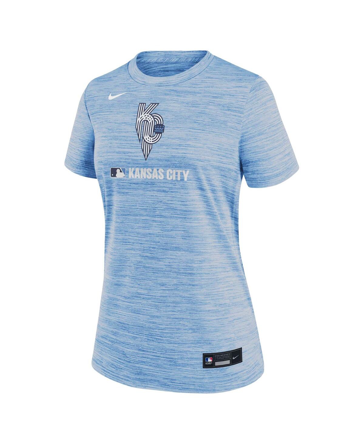 Nike Light Blue Kansas City Royals Authentic Collection City Connect Velocity Performance T-shirt In Light Blue