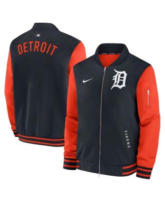 Nike - Men's Navy/Orange Detroit Tigers Authentic Collection Dugout Full-Zip Bomber Jacket