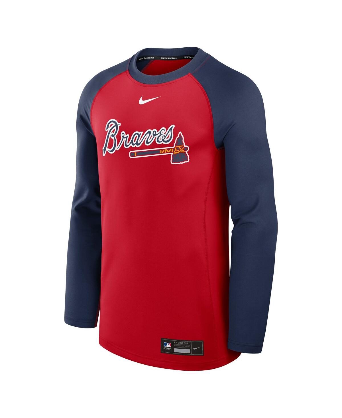 Nike Atlanta Braves Authentic Collection Game Time  Men's Dri-fit Mlb Pullover Crew In Multi