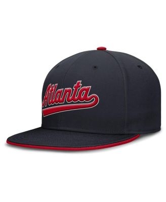 Men's Navy Atlanta Braves True Performance Fitted Hat