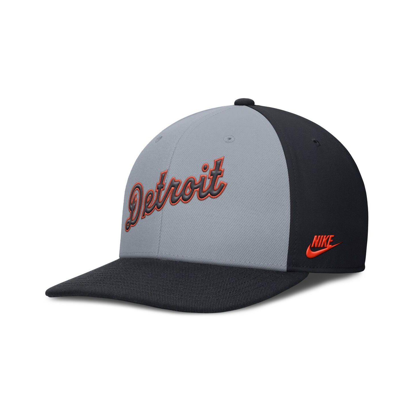 Мужская кепка Nike Gray/Navy Detroit Tigers Pro Performance Snapback Hat — фото 3
