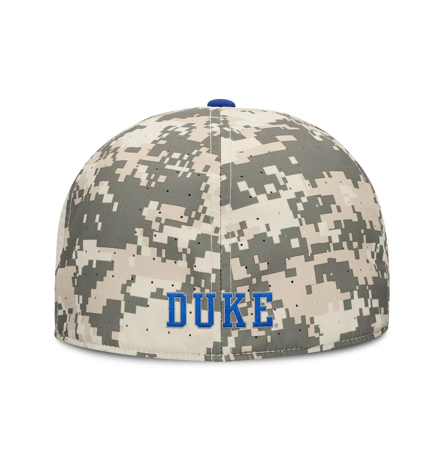 Мужская кепка Nike Digital Camo Duke Blue Devils 2025 Dugout True Performance Fitted Hat — фото 2
