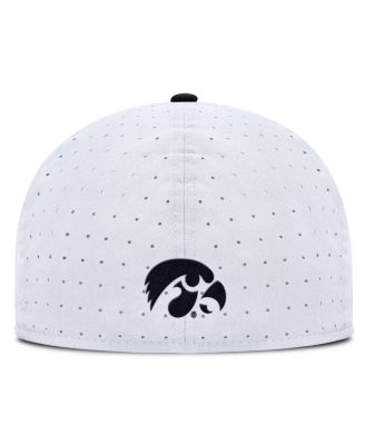 Men's White Iowa Hawkeyes On-Field Dugout True Performance Fitted Hat