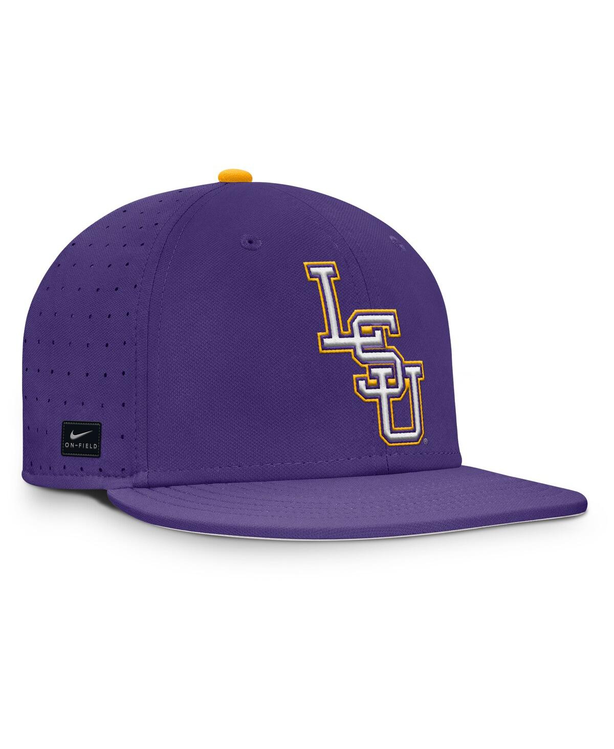 Nike Men's Purple Lsu Tigers On-Field Dugout True Performance Fitted Hat